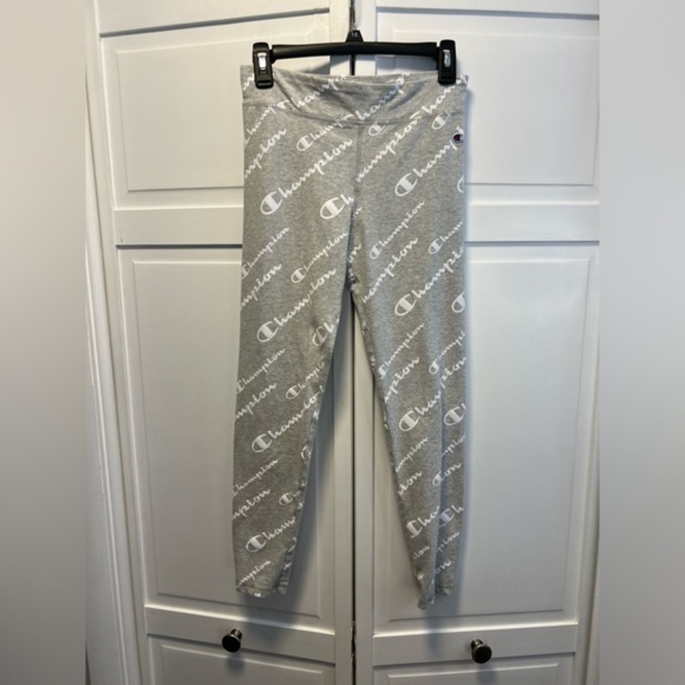 Champion Script Leggings Size Girls XL Color Gray